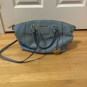 Soft baby blue Michael Kors crossbody handbag